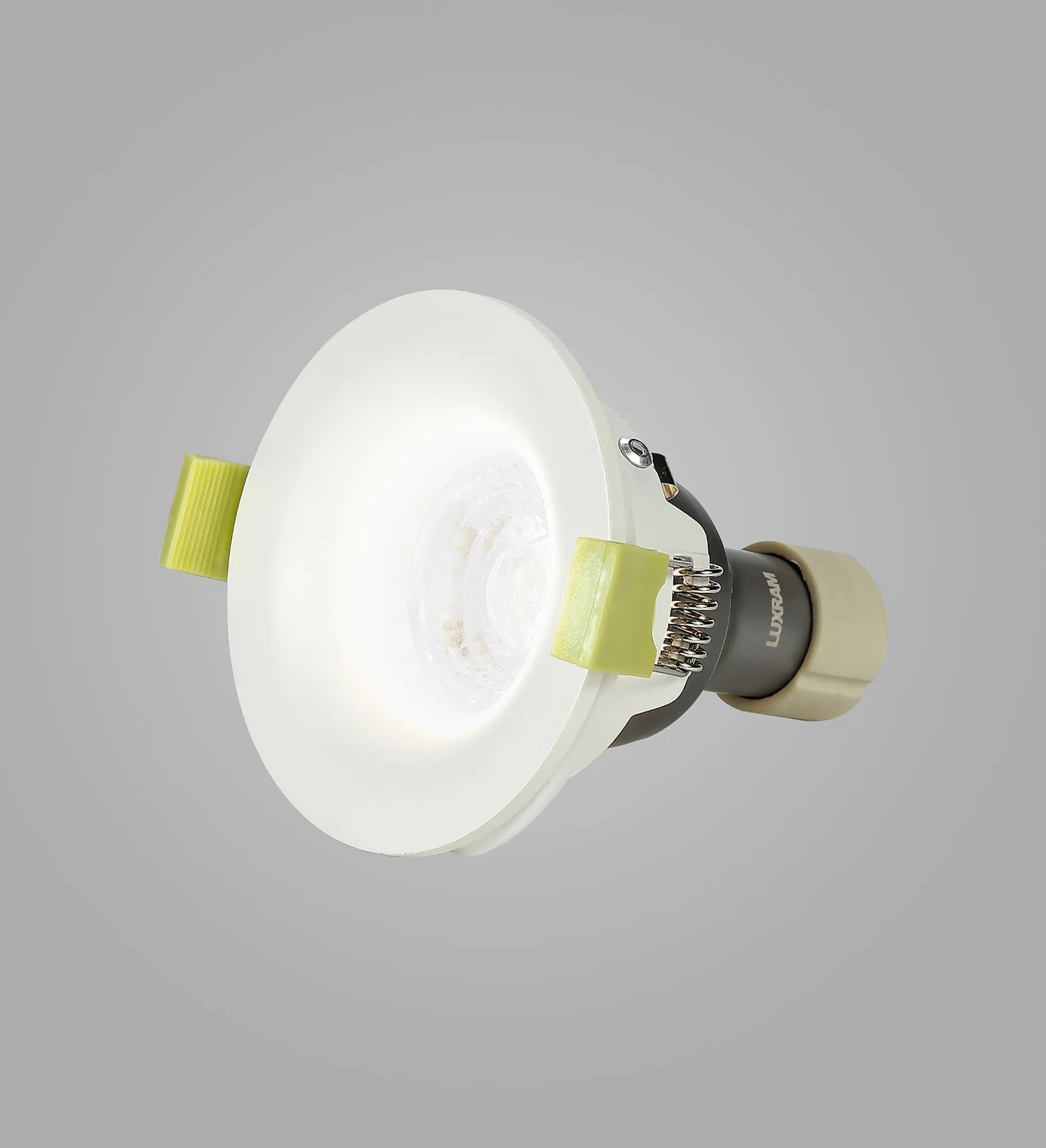 Bruve GU10 Recessed Round Matt White IP65 Downlighter, Cut-Out 68mm DX200400  Dlux Bruve IP65